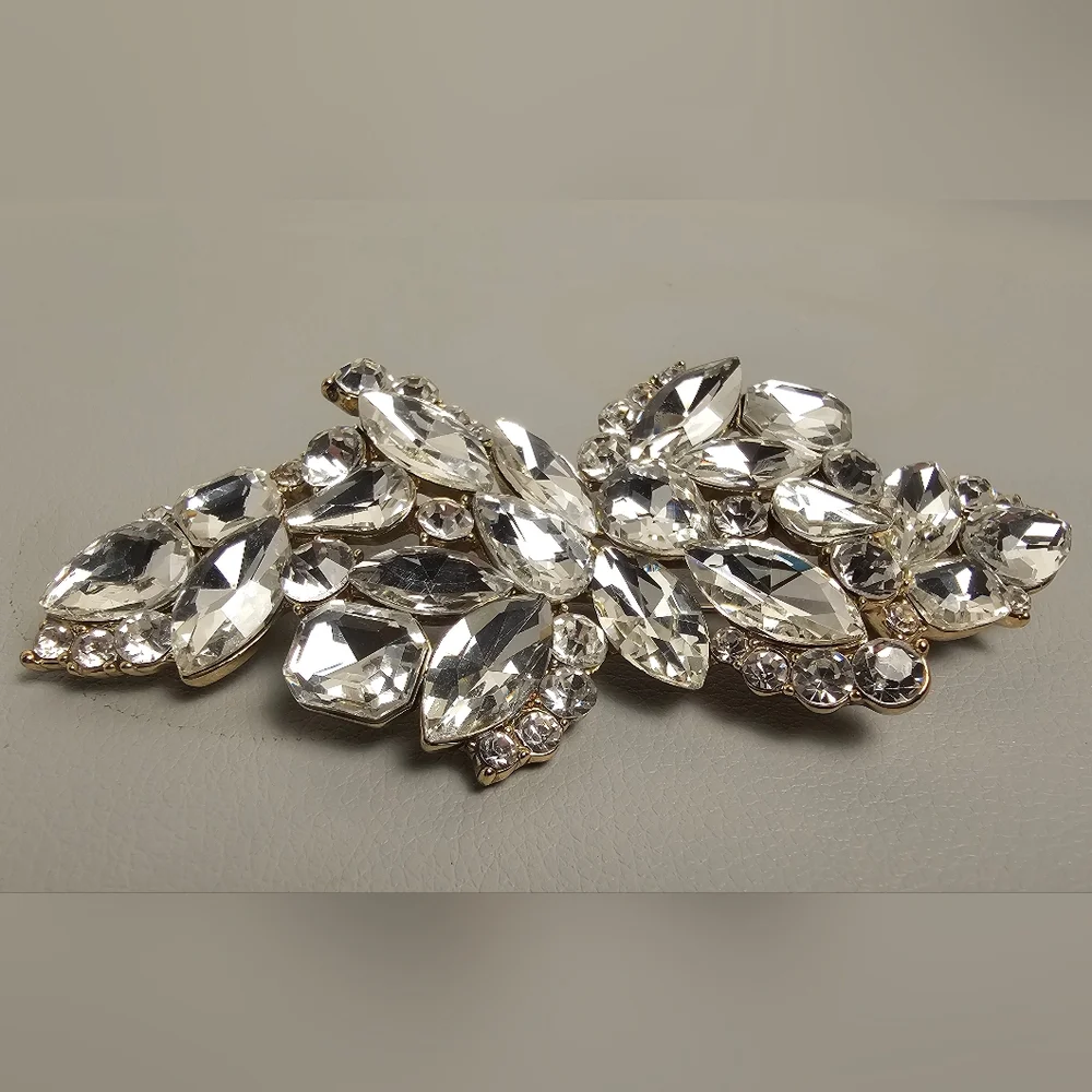 [M. Haskell For INC] Large Gold Crystal Cluster Statement Brooch/Pin